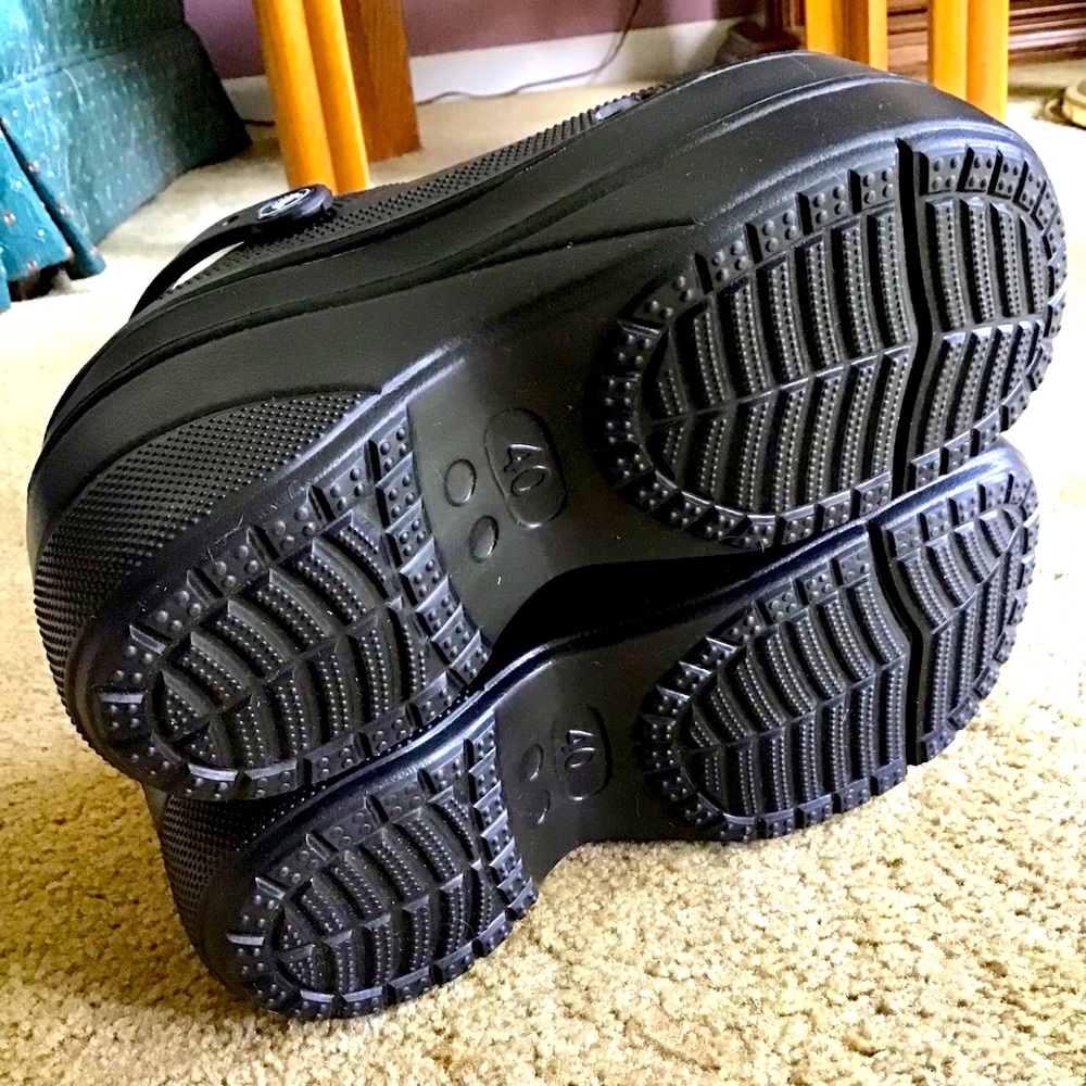 Black Platform Clogs - image 8